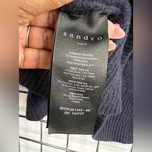 Sandro Jill Spread Collared Wool Sweater size 2 - Picture 8 of 8